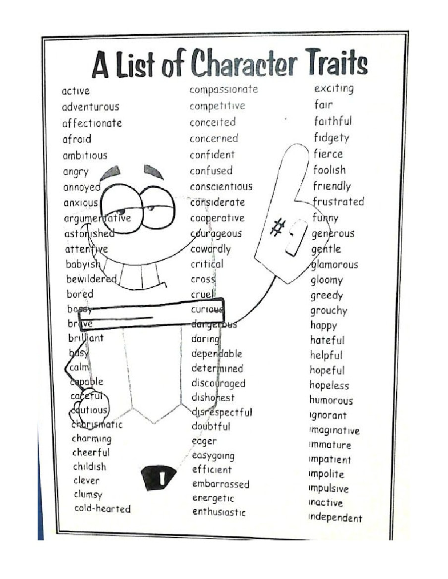 character-traits-worksheet-5th-grade